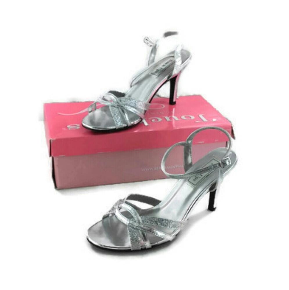 Touch Ups Womens Taryn Silver Sandals Size 8